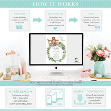 Load image into Gallery viewer, Chic Sunflower Elephant Water Bottle Labels Editable Template Baby Shower Birthday - Instant Download - Digital Printable File - EP8