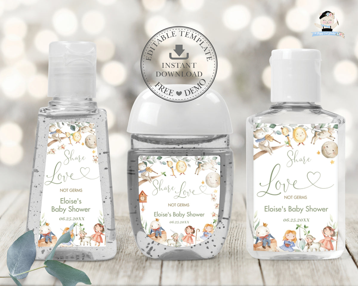 Chic Nursery Rhyme Hand Sanitizer Bottle Labels 6 Sizes - Editable Tem – The Happy Cat Studio chic-nursery-rhyme-hand-sanitizer-bottle-labels-6-sizes-editable-tem-the-happy-cat-studio