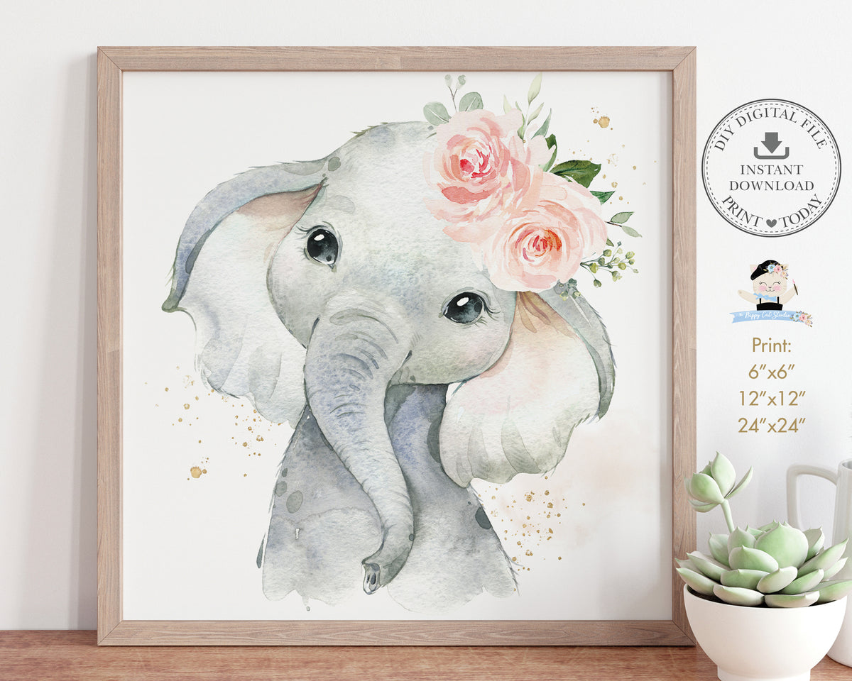 Stupell Industries Elephant Baby Playing Soccer Canvas Wall Art - 16" X 20", Grey, Ready To Hang