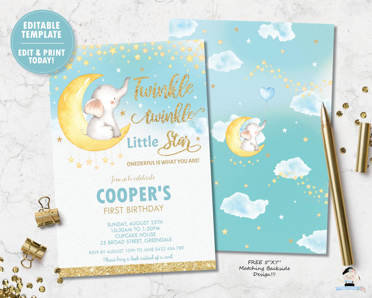 Free twinkle twinkle little star 2024 invitation template