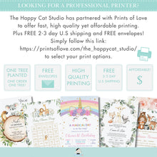 Load image into Gallery viewer, Cute Rainbow Unicorn Birthday Party Photo Invitation Editable Template - Digital Printable File - Instant Download - RU1