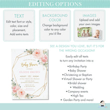 Load image into Gallery viewer, Blush Pink Floral Tic Tac Favor Mint To Be Sticker Label Editable Template - Digital Printable File - Instant Download - PK5