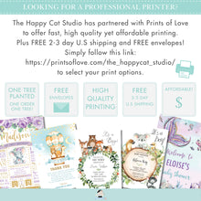 Load image into Gallery viewer, Purple Floral Owl Baby Shower Bring a Book Instead of a Card Inserts - Instant Download - OW3
