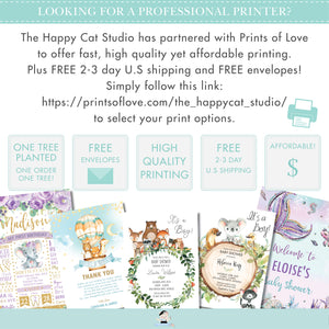 Chic Nautical Thank You Tags Baby Shower 1st Birthday Editable Template - Instant Download - Digital Printable File - NT1
