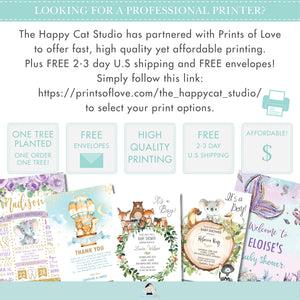 Elephant Purple Floral Baby Shower Birthday Backdrop Welcome Banner - Digital Printable File - Instant Download - EP9