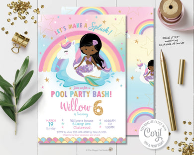 unicorn-and-mermaid-pool-birthday-party-invitation-diy-editable-template-instant-download-digital-printable-file