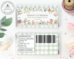 Cute Nursery Rhyme Baby Shower Birthday Chocolate Bar Wrapper Aldi Hershey's - Editable Templates - Digital Printable File - Instant Download - NR1
