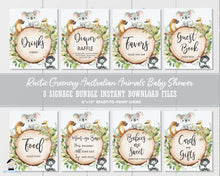 Load image into Gallery viewer, Australian Animals Greenery Baby Shower Sign Value Bundle - Instant Download Digital Printable Files - AU1