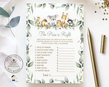 Load image into Gallery viewer, The Price is Right Game, INSTANT DOWNLOAD, Australian Animals Koala Kangaroo Greenery Fun Baby Shower Game Activities Diy PDF Printable, AU5