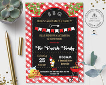Load image into Gallery viewer, Backyard BBQ Housewarming Party Invitation Editable Template - Instant Download - Digital Printable File - BQ1