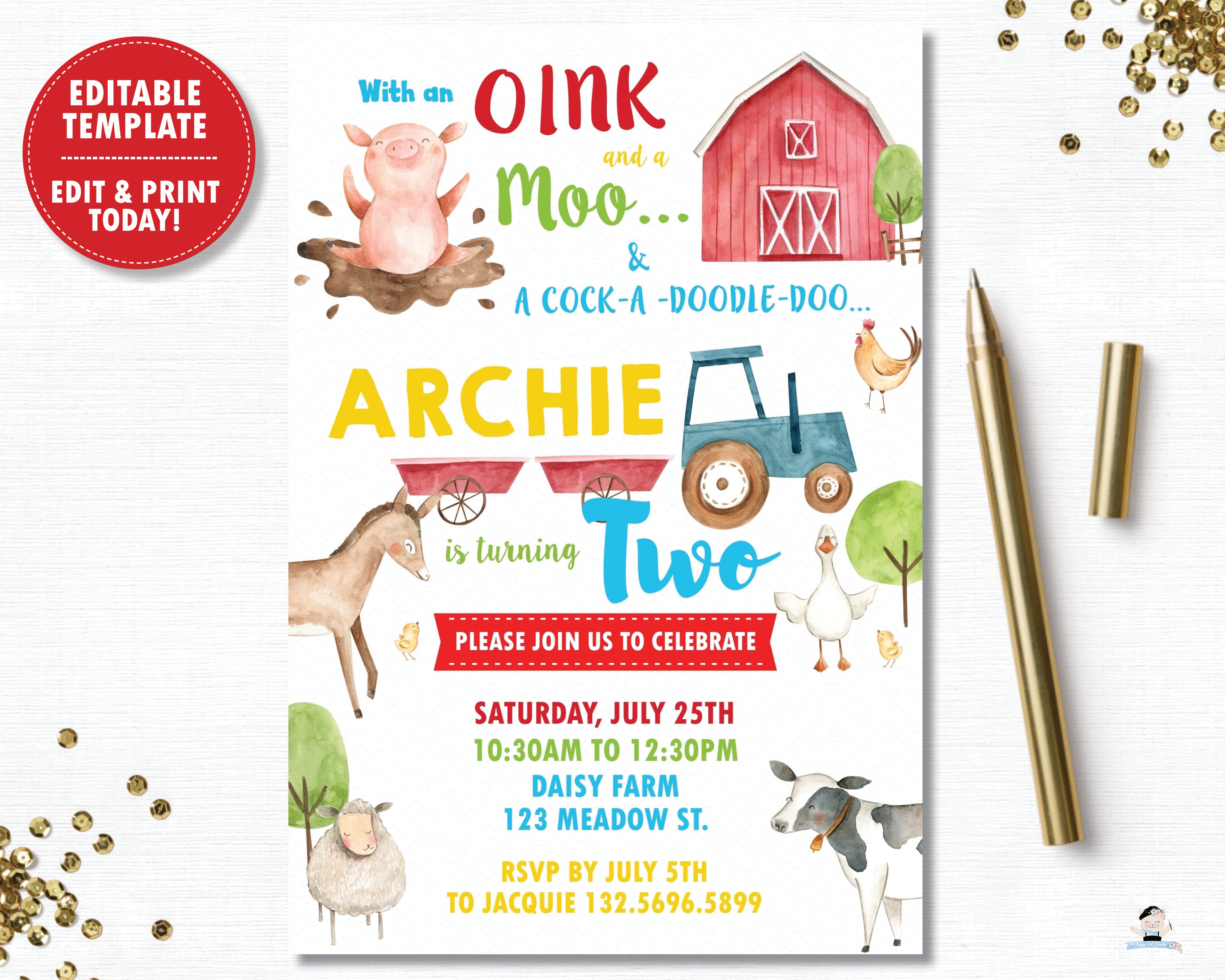 Farm Party Invitations Handmade Amazon Geuro Barn Farm Animals farm-party-invitations-handmade-amazon-geuro-barn-farm-animals