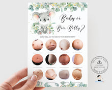 Load image into Gallery viewer, Eucalyptus Greenery Koala Baby or Beer Belly Baby Shower Game Activity Printable File - Instant Download - AU2