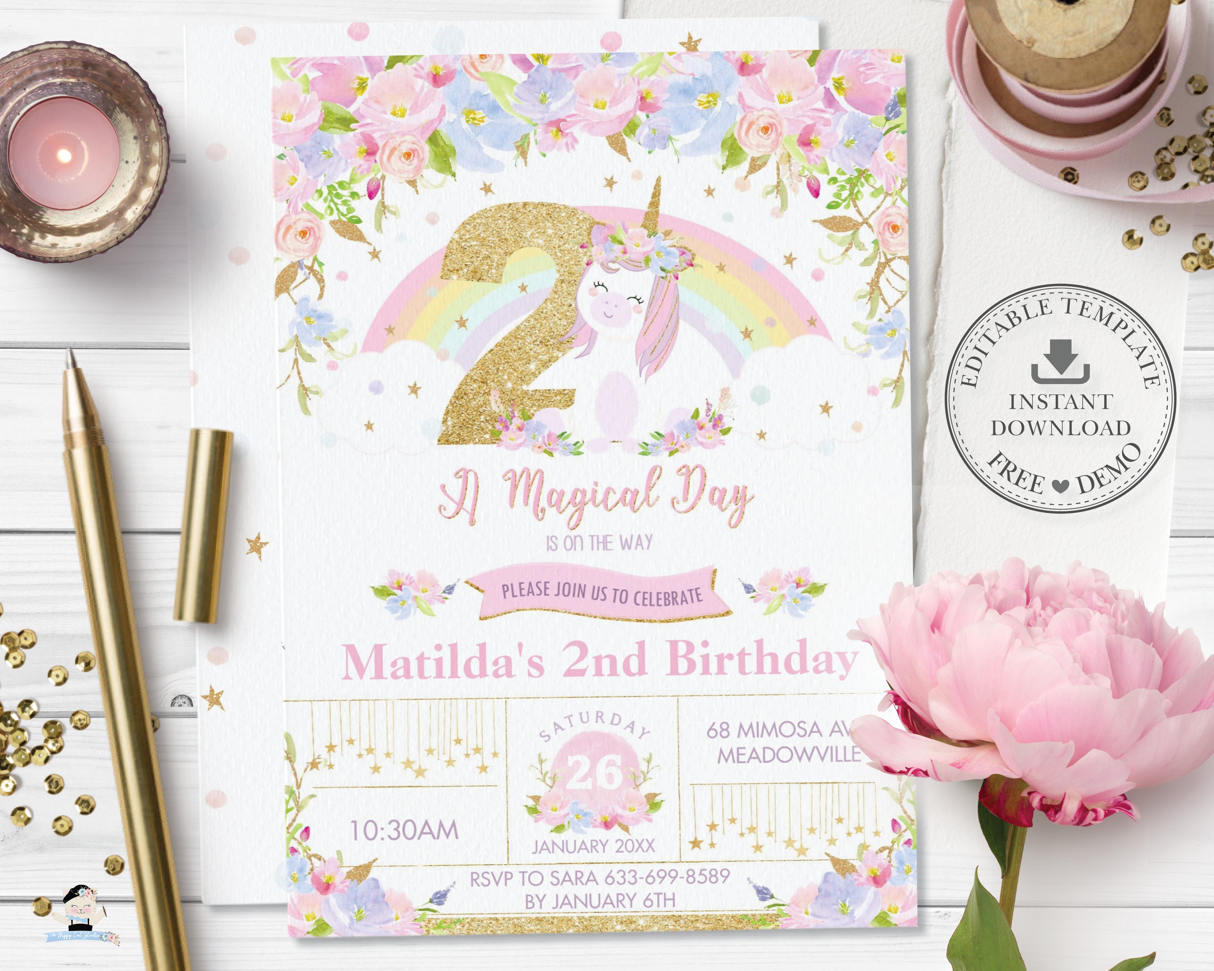 Free Printable 2nd Birthday Invitation Templates Free Printable