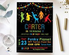 Load image into Gallery viewer, Vibrant Neon Hip Hop Dance Birthday Party Invitation Editable Template - Digital Printable Files - Instant Download - DP3