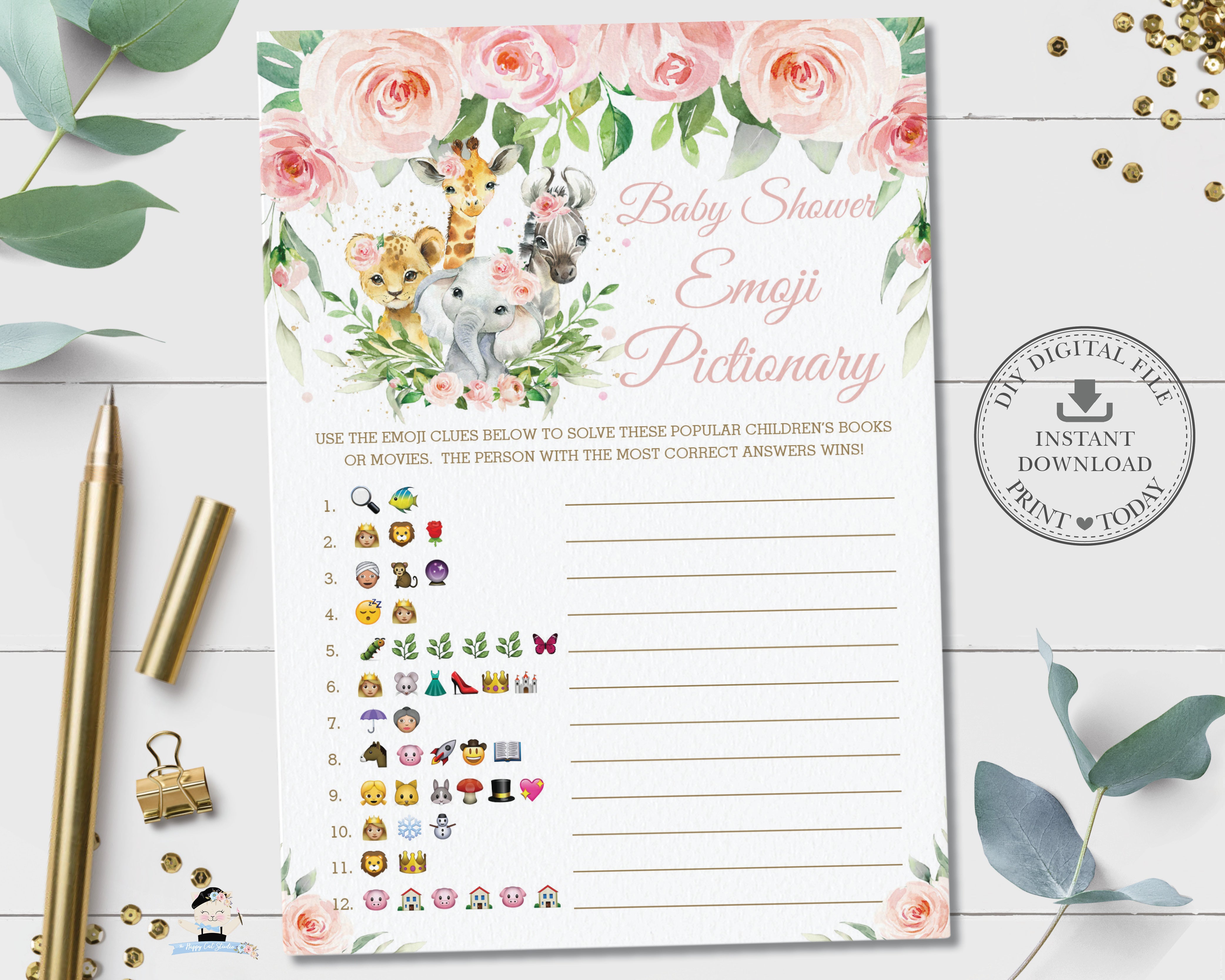 Baby shower emoji pictionary answer outlet key