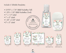 Load image into Gallery viewer, Pink Floral Greenery Cute Koala Baby Shower Birthday Favor Hand Sanitizer Lotion Labels Stickers Editable Template - Digital Printable File - Instant Download - AU2
