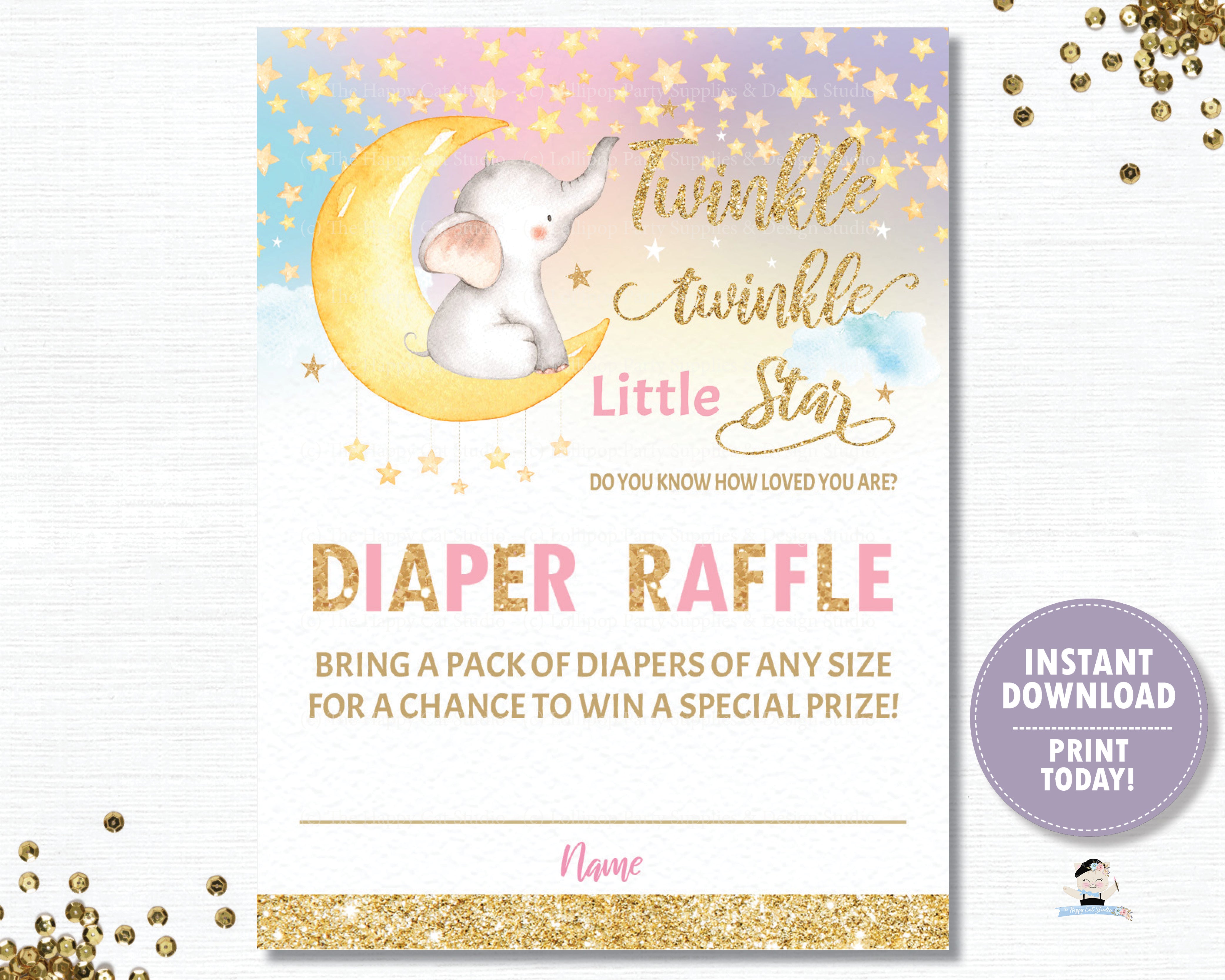 Party city best sale diaper raffle tickets