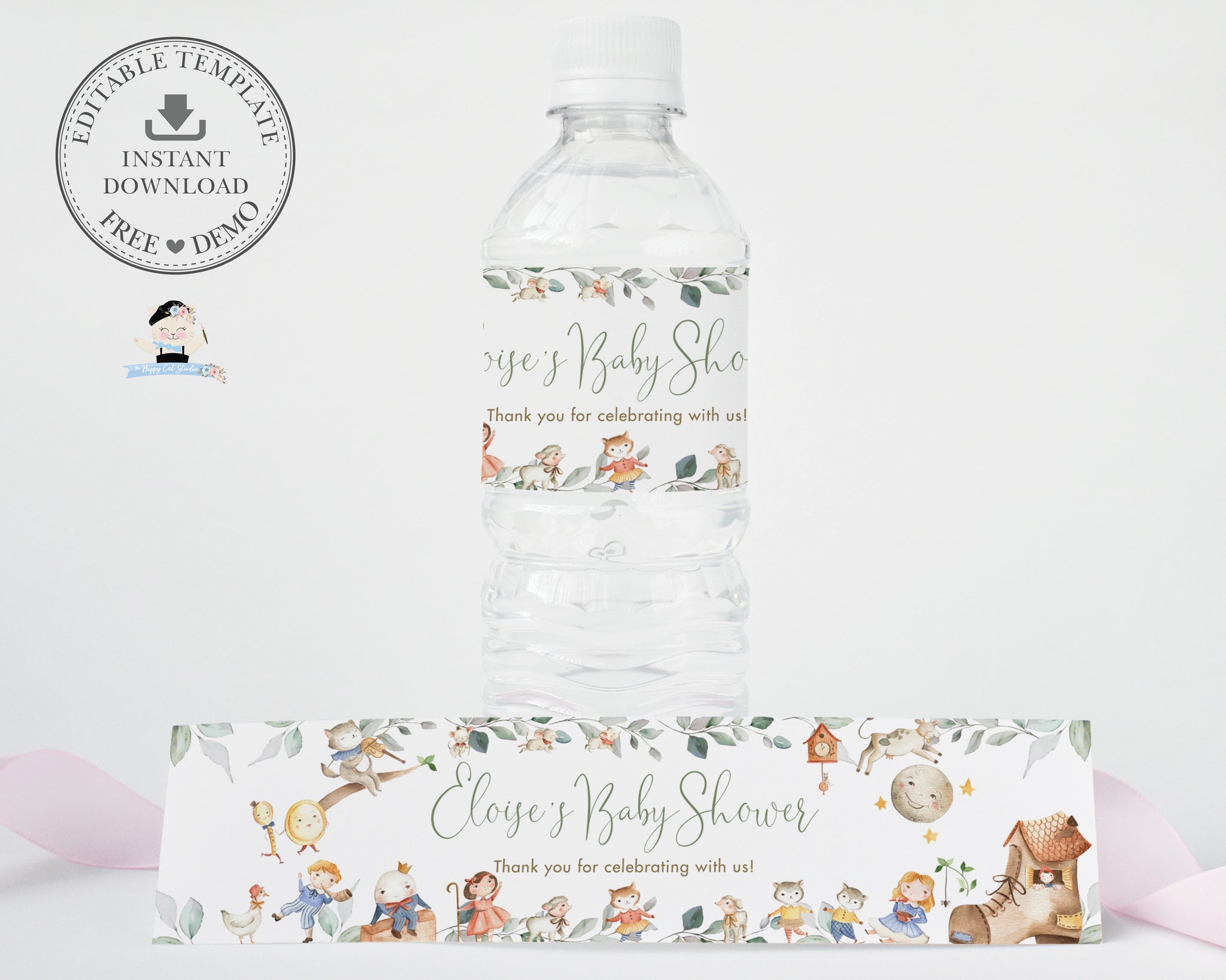 Farm Animals Water Bottle Labels – Barnyard Party Drink Stickers